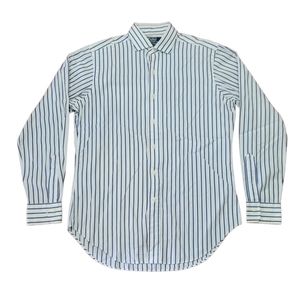 Polo Ralph Lauren Estate Classic Fit Long Sleeve Blue Pink Stripe Dress Shirt